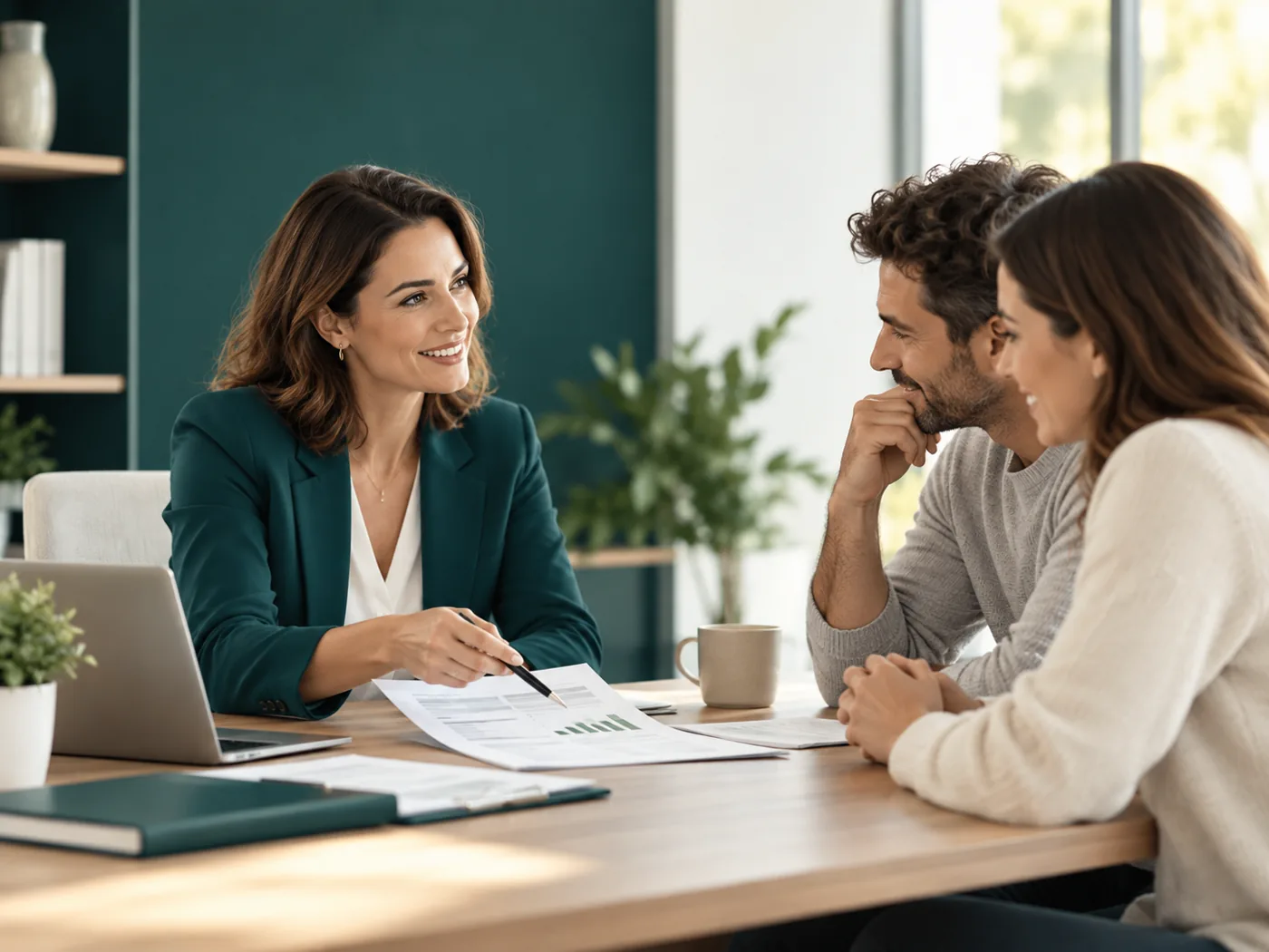 Illustration d’un conseiller échangeant à distance avec un client